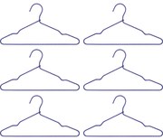 House Doctor Vešiaky na šaty Wire Blue – sada 6 ks