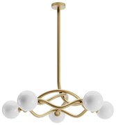 Redo 01-3258 - Luster na tyči CONFUSIO 5xE14/28W/230V priemer 96 cm zlatý