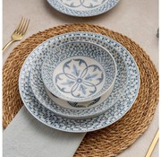 24-dielna jedálenská súprava z porcelánu v elegantnej modrej