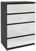 Komoda 39 Belini čierny / biely  BM KOM1/1/B/B/W/0