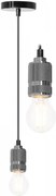 Toolight Toolight, stropná lampa závesná žiarovka 1xE27 APP350-1CP, chrómová-čierna, OSW-08416