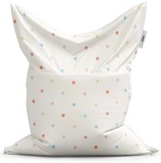 Sedací vak Classic farebné bodky na béžovej - detský, krémová