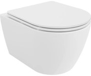 Mexen Carmen, závesná WC misa 490x365x340 mm, Rimless Tornádo + WC sedadlo z duroplastu, biela lesklá, 30880300T