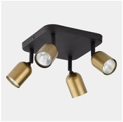 TK Lighting Bodové svietidlo TOP 4xGU10/10W/230V zlatá/čierna TK3307