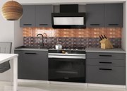 Kuchynská linka Belini 120 cm šedý mat s pracovnou doskou Tiesto2  TOR TIESTO2/2/WT/SR/0/B1