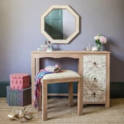 furniture-nabytek.cz - Rustikálny písací stôl z mangového dreva 130x76x70