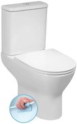 Bruckner Bruckner, DARIO RIMLESS WC kombi misa s nádržkou, spodný/zadný odpad, biela, 201.431.4