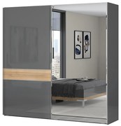 Skriňa 2d Onyx so zrkadlom pk231-og/on lakované pacific walnut/a