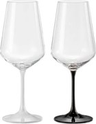 Crystalex Poháre na víno BLACK&WHITE TWO CB 450 ml 2 ks