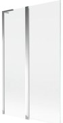 Mexen Mist L, 2-krídlová vaňová zástena 110 x 150 cm, číre sklo, chrómový profil, 8A9L-110-011-01-00