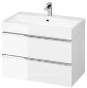 Cersanit - VIRGO závesná skrinka pod umývadlo 80cm, biela-chróm, S522-024