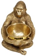 Gorilla Holding Bowl dekorácia zlatá 41cm
