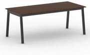 Kancelársky pracovný stôl PRIMO BASIC, čierna podnož, 2000 x 900 mm, orech