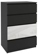 Komoda 60 Belini čierny  SI KOM1/1/B/B/W/0