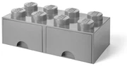 Sivý úložný box s dvoma zásuvkami LEGO®