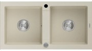 Mexen Mario granitový dvojkomorový drez 820 x 436 mm, béžová - 6504822000-69