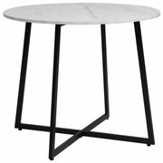 Jedálenský stôl Lona, mramor / čierna