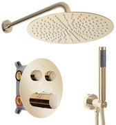 Sprchová súprava podomietková s termostatom LUNGO zlatá + BOX