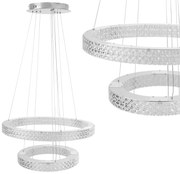 Toolight Toolight, LED stropné svietidlo 60cm, 64W, 4000K, 5000lm, MS007-CP, chrómová, OSW-09617