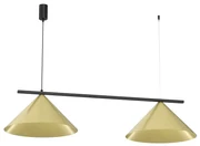 Závesné svietidlo Capital, 2x zlaté kovové tienidlo, (fi 46cm), b