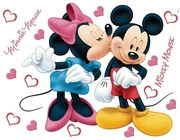 AG Art Samolepiaca dekorácia Minnie a Mickey, 42,5 x 65 cm