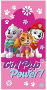 Dievčenská plážová osuška Tlapková patrola - Paw Patrol - motív Girl Pup Power - 100% bavlna s gramážou 320 gr./m2 - 70 x 140 cm