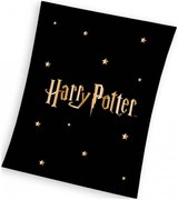 Coral fleece deka Harry Potter - motív Gold Stars - 130 x 170 cm