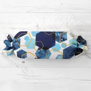 Biante Vankúš valec bonbon Sandra SA-574 Modré hexagóny na bielom 15x40 cm
