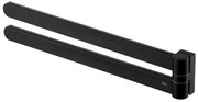 BISK Erga Futura, 2-ramenný vešiak na uteráky 435 mm, čierna matná, ERG-02968