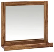 furniture-nabytek.cz - Masívne kúpeľňové zrkadlo Lagos z palisandrového dreva, lakované, hnedé – 70×66 cm