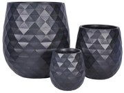 Kvetináč LT14658-3S 20x20x23 cm  P37A tmavosivý