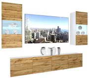 Obývacia stena Belini Premium Full Version dub wotan + LED osvetlenie Nexum 113