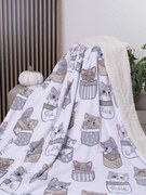 Baránková deka mikroplyš Exclusive 150 × 200 cm – Mačičky vo vrecku