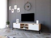 TV stolík/skrinka Pasula (dub zafírový + biela) . Vlastná spoľahlivá doprava až k Vám domov. 1095433