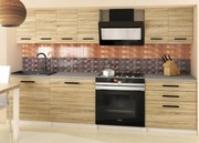 Kuchynská linka Belini 180 cm dub sonoma s pracovnou doskou Sonik2  TOR SONIK2/3/WT/DS/0/B1