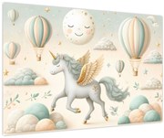 Obraz - Šťastný jednorožec (90x60 cm)