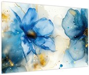 Obraz - Kvetinová, atramentová maľba (90x60 cm)