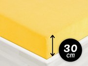 Froté napínacie prestieradlo na vysoký matrac FR-003 Žlté 80 x 200 - výška 30 cm