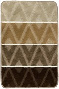 Kúpeľňový koberček PALMA béžový / hnedý, kosoštvorce