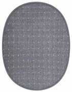 Vopi, Kusový koberec Udinese šedý ovál, 57x120, šedá, chodba / predsieň