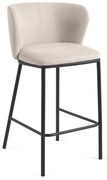 Béžová barová stolička (výška sedadla 65 cm) Ciselia – Kave Home
