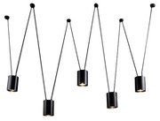 Shilo 9023 - Luster na lanku VIWIN 5xGU10/15W/230V pavúk čierna
