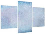 Obraz - Mandaly v modrej (90x60 cm)