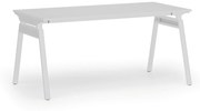 Kancelársky stôl PRIMO SIGMA, 1600 x 800 mm, biela podnož, biela