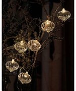 SIRIUS Dekoratívna reťaz LED, sklenené lucerny, číre, 1,5 m