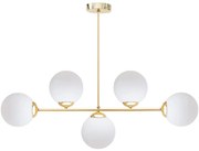 Luster na tyči FIRA 5xE27/60W/230V zlatá