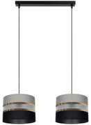 Luster na lanku CORAL 2xE27/60W/230V čiernošedá