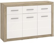 Komoda Etna 3d3s Dub Šedá/Biely Lesk 11008634
