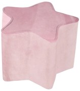Svetloružový zamatový detský puf Lil Sofa – Roba