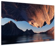 Obraz - 3D útesy (90x60 cm)